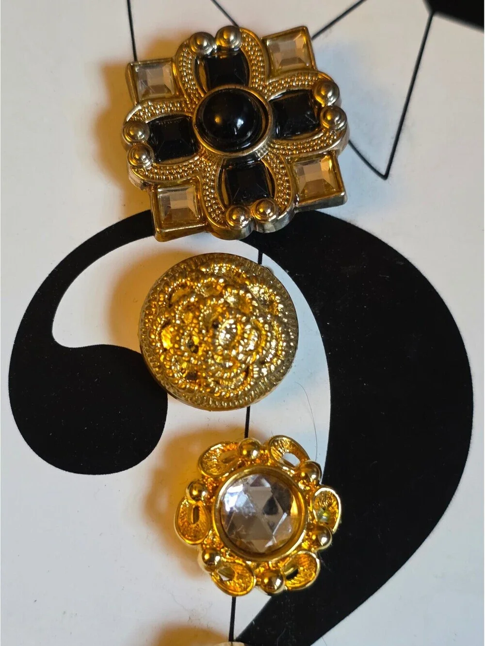 Vintage NONY New York Button Covers Set-6  Bold fancy Statement